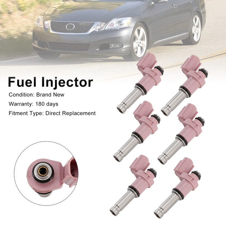 2007-2018 Lexus GS350 RC350 3.5L V6 6PCS Fuel Injector 2325031070 Generic