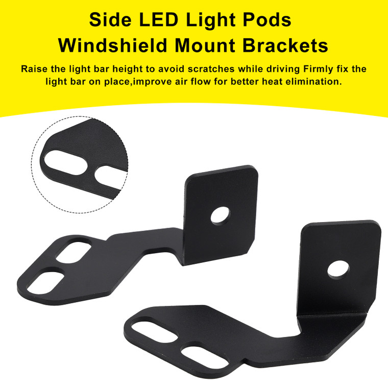 2010-2024 Kawasaki Teryx 750 800 Teryx4 750 800 Side LED Light Pods Windshield Mount Brackets Generic