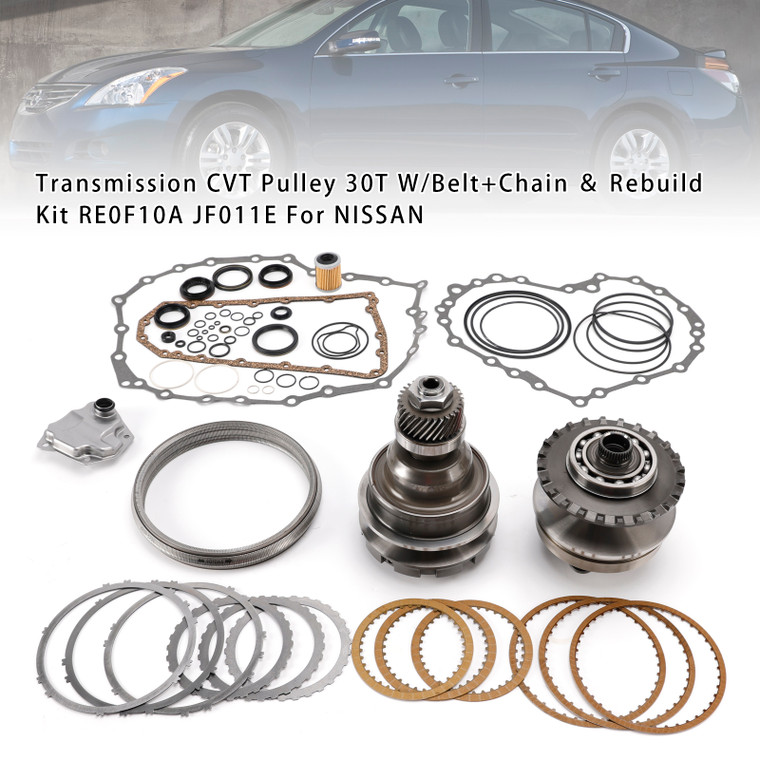 2007-2011 Renault Koleos Transmission CVT Pulley 30T W/Belt+Chain £¦ Rebuild Kit RE0F10A JF011E Generic