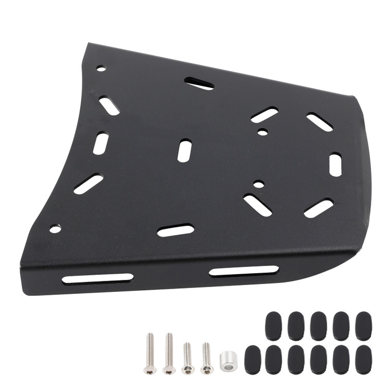 2023-2025 Scrambler 400X Aluminum Rear Seat Rack Extender Plate Kit Matte Black Generic