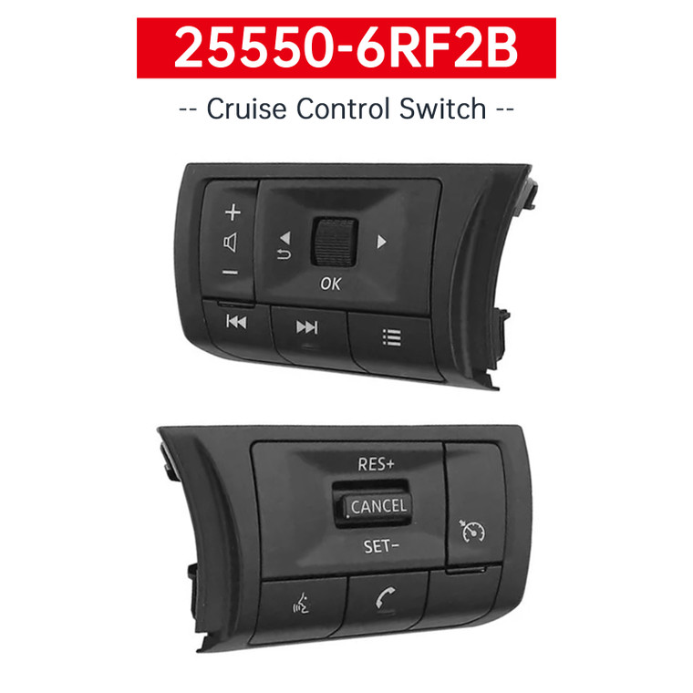 2021-2024 Nissan Rogue Pathfinder Cruise Control Switch 25550-6RF2B Generic
