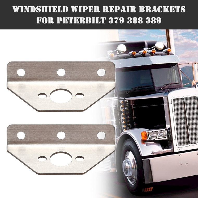 Peterbilt 379 388 389 Truck 2 PCS Windshield Wiper Repair Brackets Set Generic