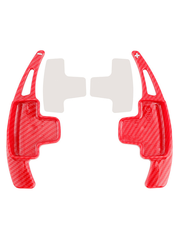 2010-2017 Mercedes-Benz A B C E R M Class Steering Wheel Paddle Shifter Extensions Carbon Fiber Red Look Generic