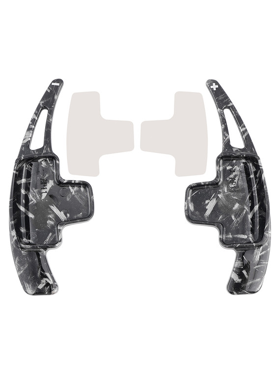 2010-2017 Mercedes-Benz A B C E R M Class Steering Wheel Paddle Shifter Extensions Black Forged Pattern Generic