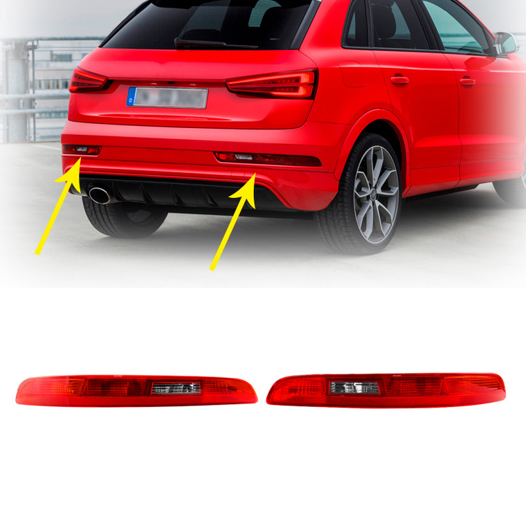2012-2015 Audi Q3 8UB 8UG Left+Right Rear Bumper Light Tail Stop Brake Lamp 8UD945095 Generic