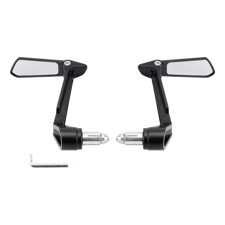 Handle Bar End Lever Protector with Folding Mirrors Set Motorcycle Universal