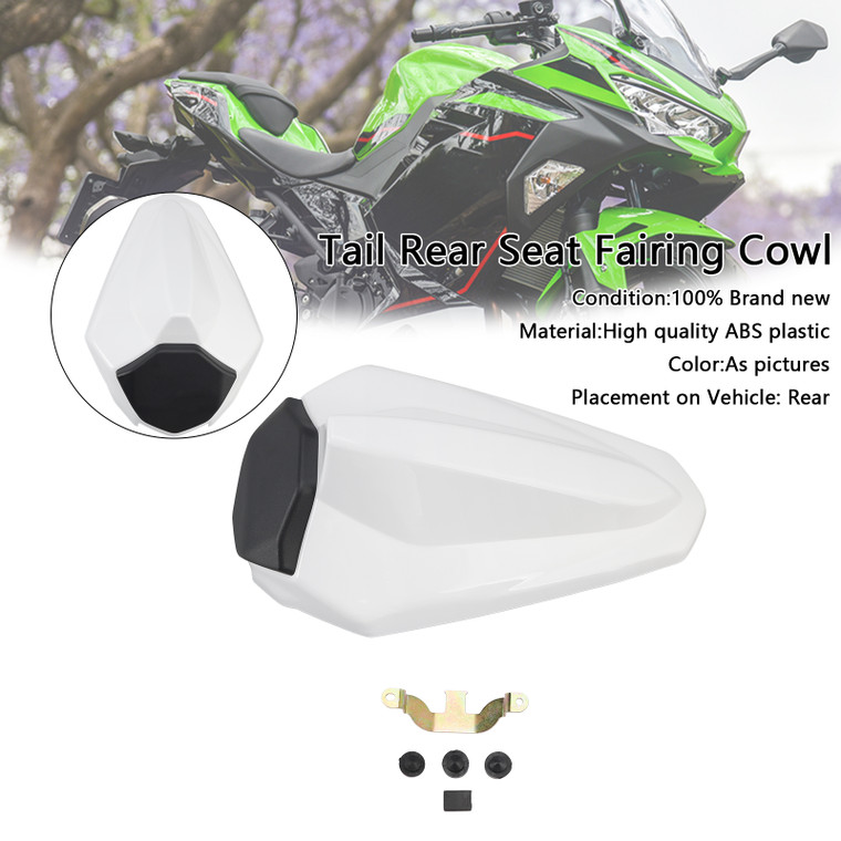 2018-2024 Kawasaki Ninja 400 Racing Tail Rear Seat Fairing Cowl White Generic
