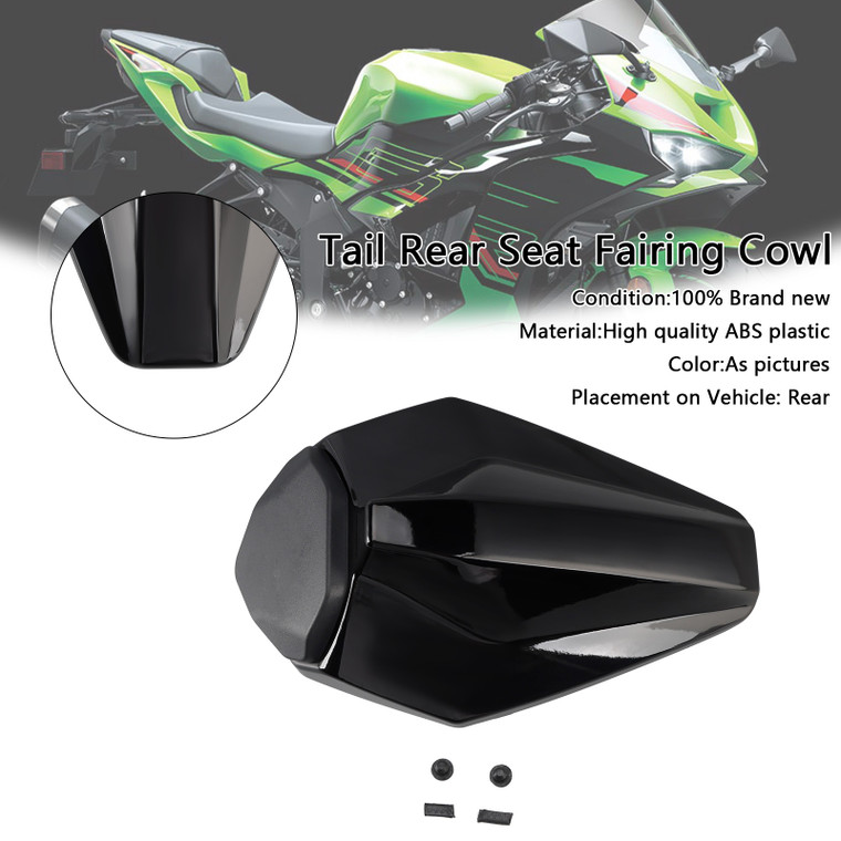 2019-2025 Kawasaki Ninja ZX-6R Tail Rear Seat Fairing Cowl Black Generic