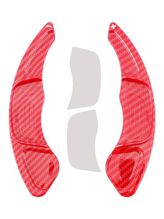 2021-2024 Volkswagen Tiguan L Steering Wheel Paddle Shifter Extension Carbon Fiber Red Look Generic