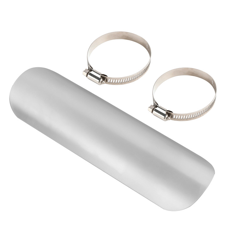 Steel Exhaust Muffler Pipe Heat Deflector Cover Chromea For Motorcycle Scooter
