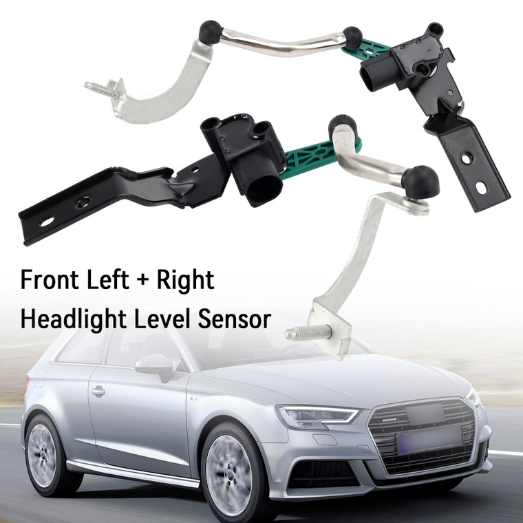 2016-2021 Audi Q2 Q3 Front Left+Right Headlight Level Sensor 3Q0412521A/5Q0907503 3Q0412522A/5Q0412522C Generic