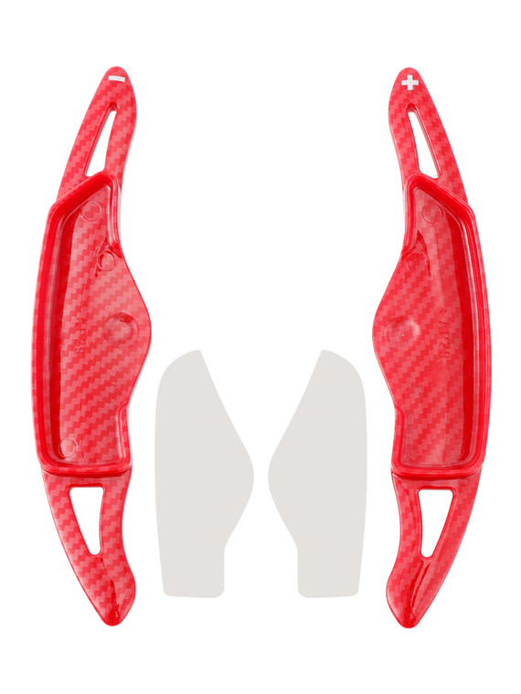 2022-2023 Hyundai Elantra Steering Wheel Paddle Shifter Extension Carbon Fiber Red Look Generic