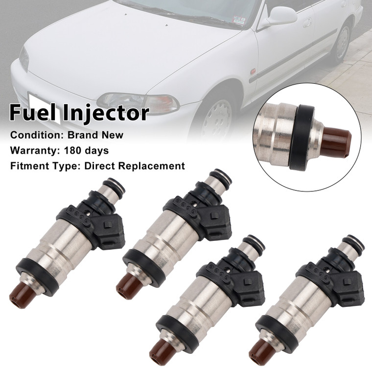 1993-1995 Honda Civic del Sol 1.5L 1.6L 4*Fuel Injector FJ263 FJ265Generic