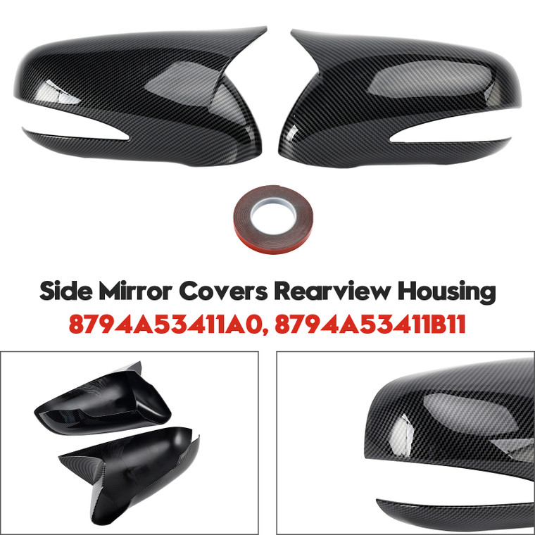 2009-2012 Lexus IS250 IS350 Side Mirror Covers Rearview Housing Carbon Fiber Generic