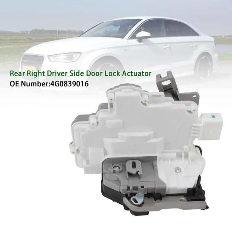2010-2020 AUDI A3 A6 A7 Q3 Q7 Rear Right Passenger Side Door Lock Actuator Mechanism 4G0839015 Generic