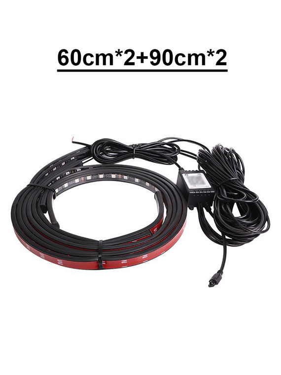 4Pcs LED Chassis Light Modified With Fantasy Ambient Light APP+Remote Control 60cm*2+90cm*2