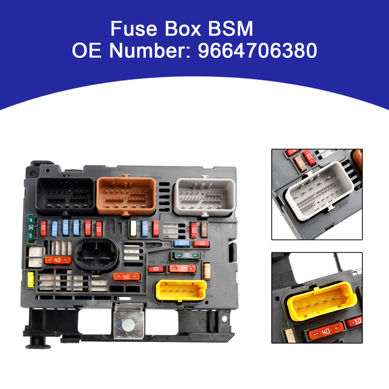 2008-2019 Citroen Berlingo Fuse Box BSM 9664706380 Generic