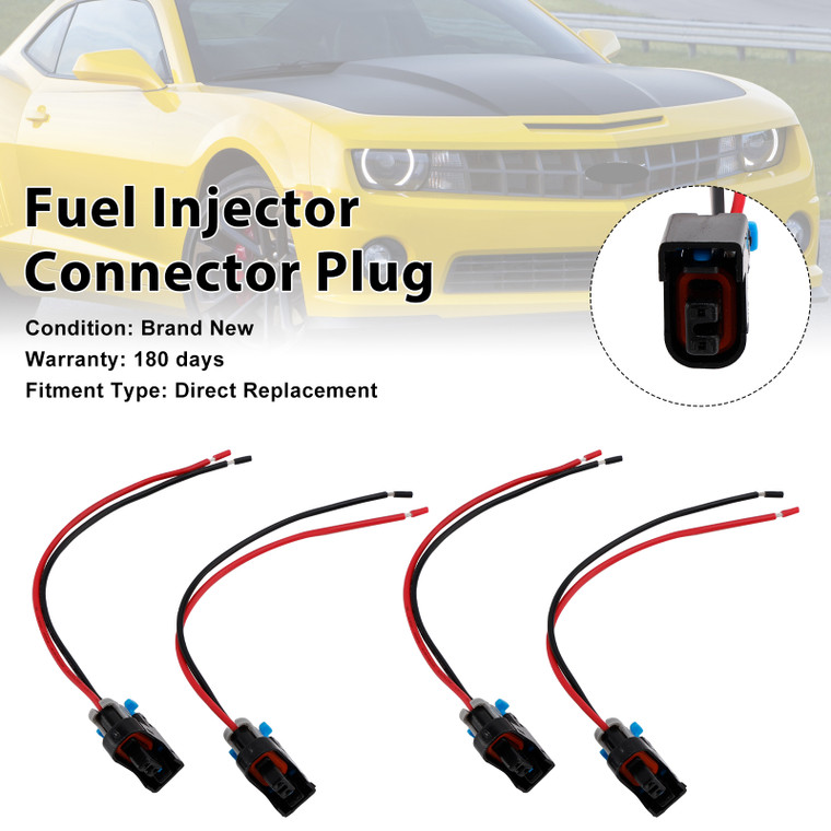 4PCS Fuel Injector Connector Plug Clip Pigtail Quick Disconnect Fit Buick