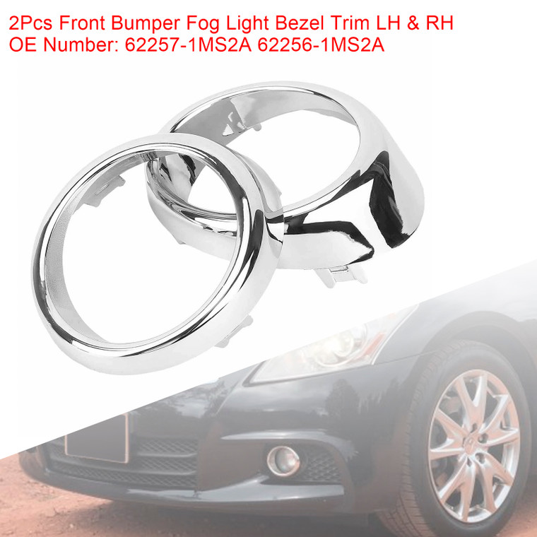 2014 Infiniti Q70 Fog Light Lamp Bezel Cover Left+Right Side 62256-1MS2A Generic