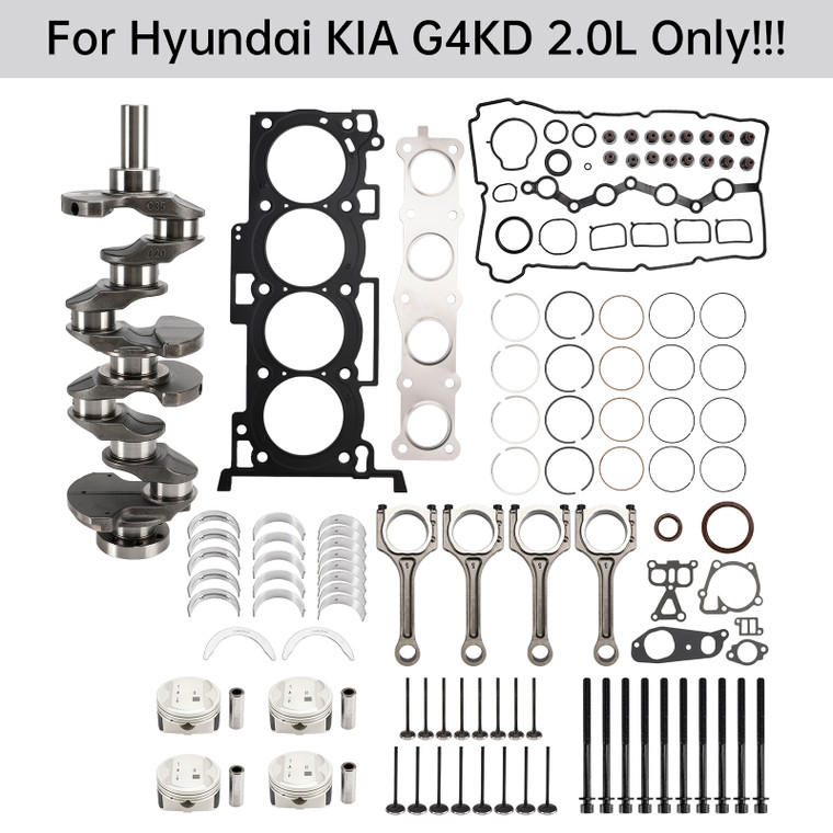 2005-2010 Hyundai Sonata G4KD 2.0L Engine Overhaul Rebuild Kit 20910-2GL02 Generic