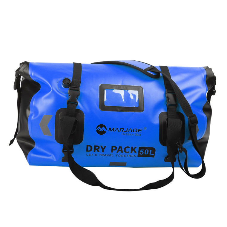 Universal Saddlebag Side Storage Tail Bag Pu Luggage 50L For Motorcycle