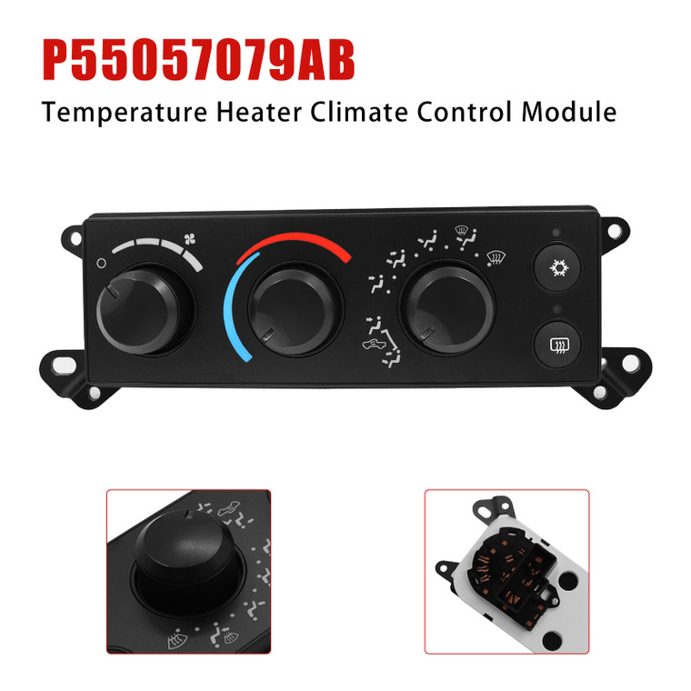 2008 Dodge RAM 1500, 2500 & 3500 Temperature Heater Climate Control Module P55057079AB Generic