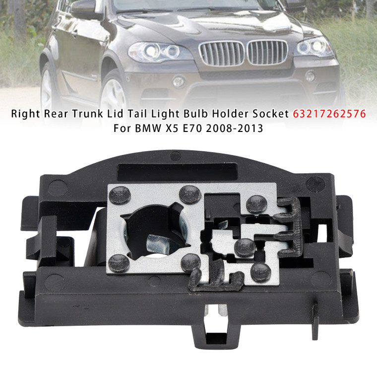 2008-2013 BMW X5 E70 Right Rear Trunk Lid Tail Light Bulb Holder Socket 63217262576 Generic