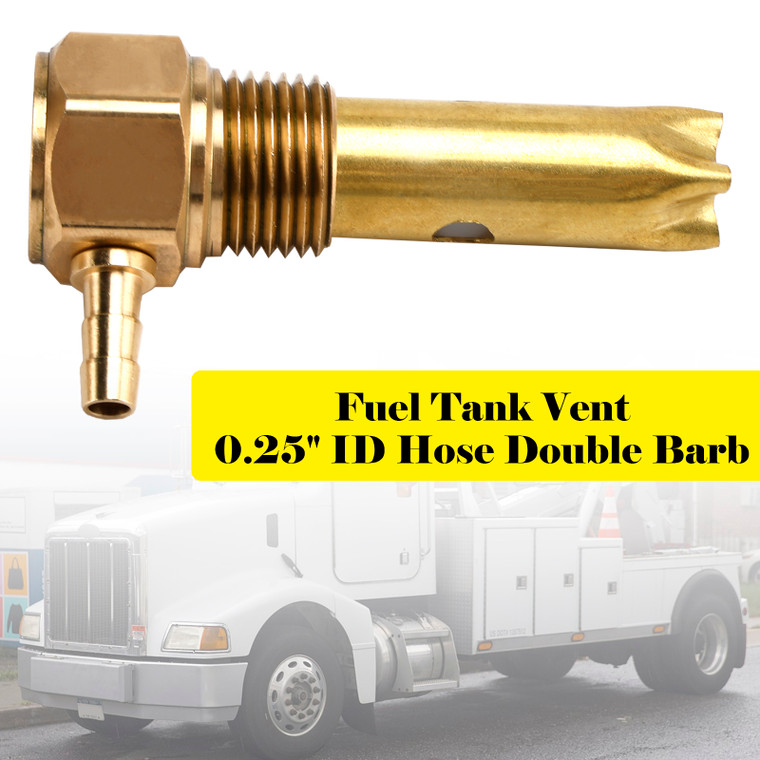 0.25" ID Hose Double Barb Fuel Tank Vent Assy FTA-V-50-02 For Peterbilt