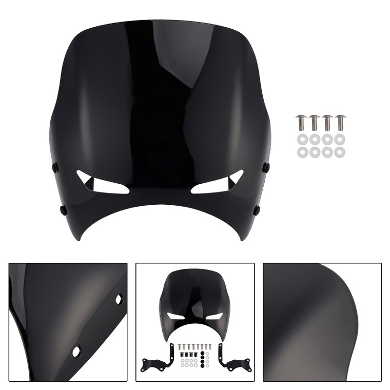2019-2022 HONDA CB400 CB1300 SUPER FOUR Windshield WindScreen Black Generic