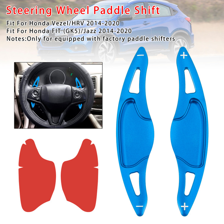 2014-2020 Honda FIT (GK5)/Jazz Steering Wheel Paddle Shifter Extension Aluminium Blue Generic