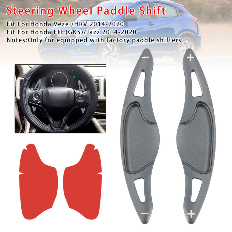 2014-2020 Honda Vezel/HRV Steering Wheel Paddle Shifter Extension Aluminium Grey Generic