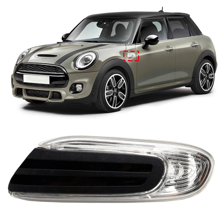 2016-2021 Mini Cooper Convertible F57 Direction Additional Turn Indicator Lamp White Left 63137298347 Generic