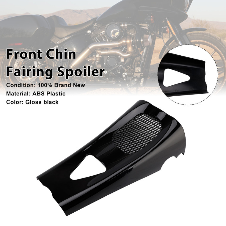 2017+ Touring Road Street Glide Electra Glide M8 Front Chin Fairing Spoiler Gloss Black Generic