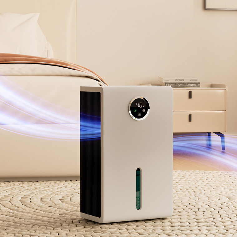 Portable Smart Dehumidifier, with 7 Color LED Lights &Touch Screen, Ultra-Quiet Energy-Saving for Home Bedrooms Office Large Spaces