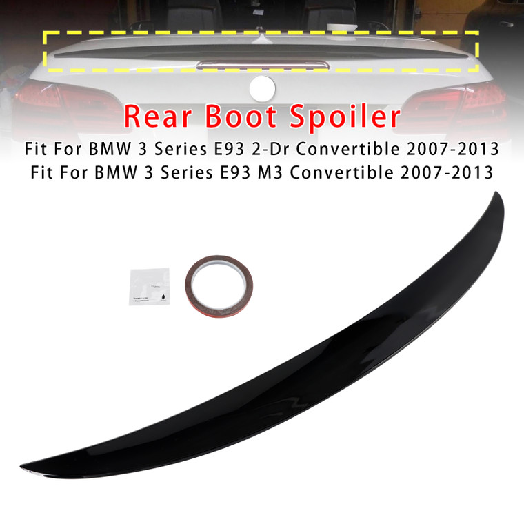 2007-2013 BMW 3 Series E93 2-Dr Convertible Rear Boot Spoiler Gloss Black Generic