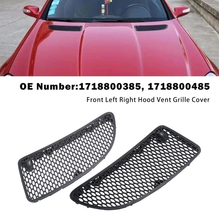 2005-2011 Mercedes R171 SLK280 SLK300 SLK350 2x Front Hood Vent Grille Cover 1718800385 1718800485 Generic