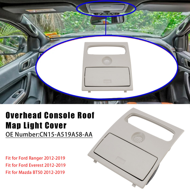 2012-2019 Ford Ranger Overhead Console Roof Map Light Cover CN15-A519A58-AA Gray Generic