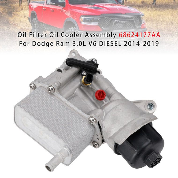 2014-2019 Dodge Ram 3.0L V6 DIESEL Oil Filter Oil Cooler Assembly 68624177AA Generic