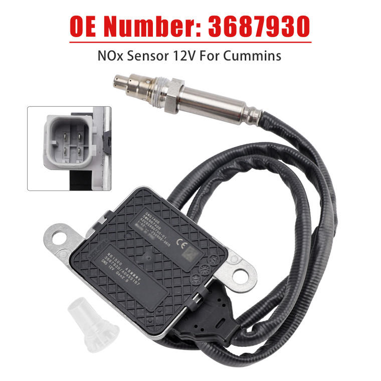 2013-2018 Cummins 11.9L 15L ISX15 Nitrogen Oxide NOx Sensor 12V 3687930 Generic