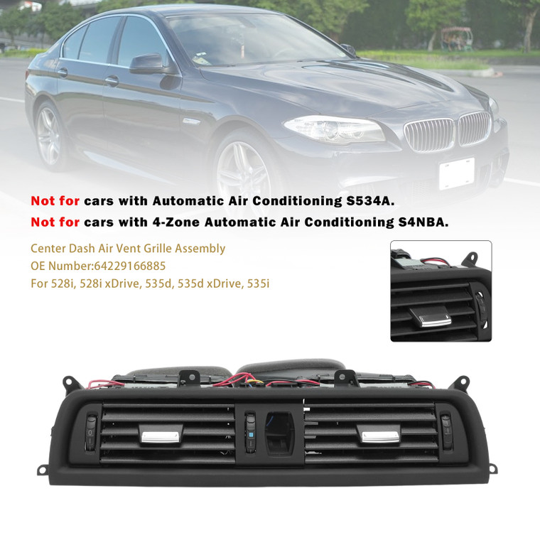 2011-2016 BMW F10 528i 535i Center Dash Air Vent Grille Assembly 64229166885 Generic