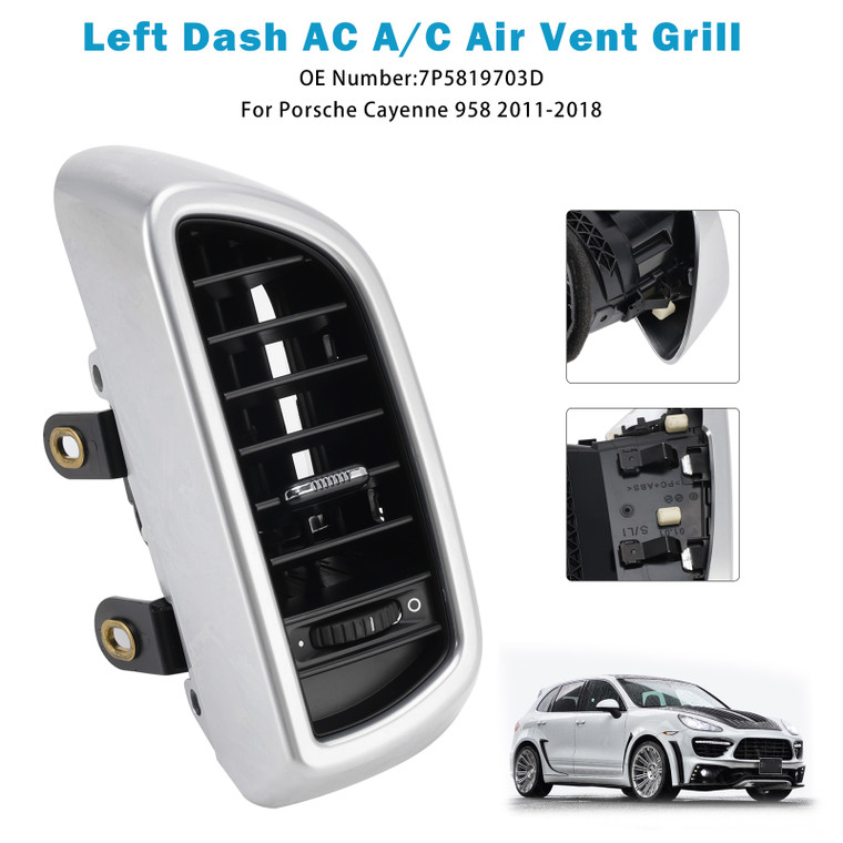 2011-2018 Porsche Cayenne 958 Left Dash AC A/C Air Vent Grill 7P5819703D Generic