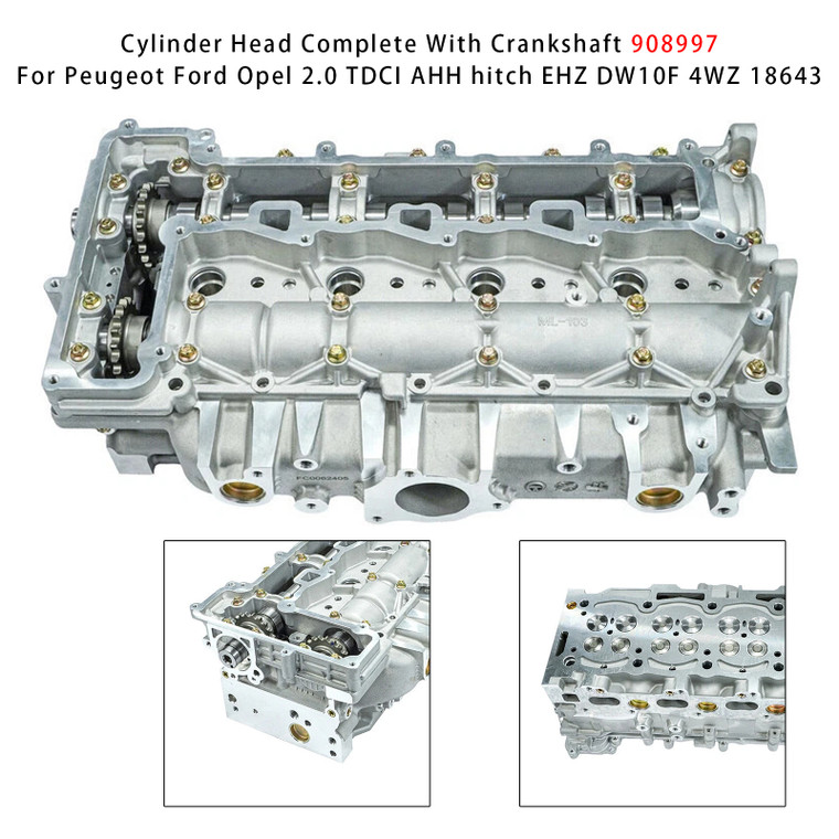Cylinder Head Complete With Crankshaft 908997 For Peugeot Ford Opel 2.0 TDCI AHH hitch EHZ DW10F 4WZ 18643