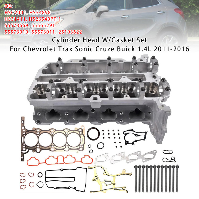 2011-2016 Chevrolet Trax Sonic Cruze Buick 1.4L Cylinder Head W/Gasket Set 55573669 Generic