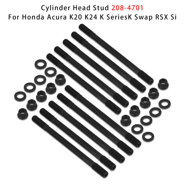 Cylinder Head Stud 208-4701 For Honda Acura K20 K24 K SeriesK Swap RSX Si