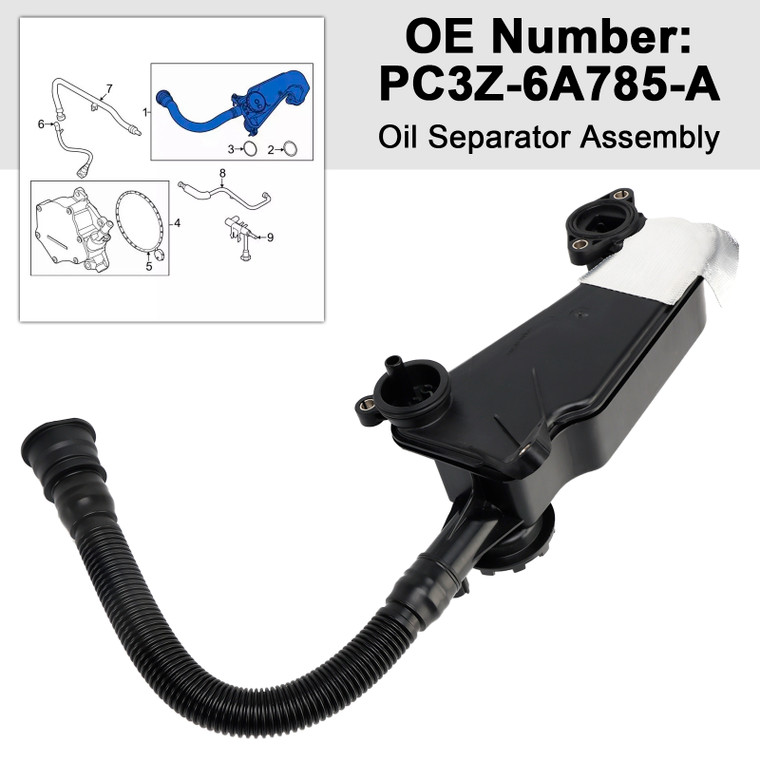 2023-2025 Ford F-250 F-350 F-450 F-550 Super Duty 6.7L Diesel Oil Separator Assembly PC3Z-6A785-A Generic