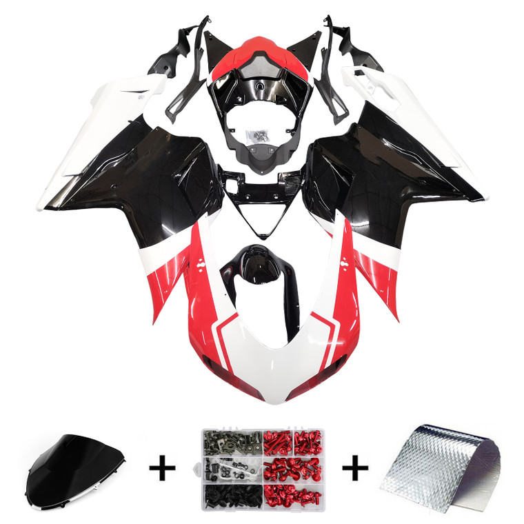 2007-2011 Ducati 1098 1198 848 Amotopart Fairings Red Black Customs Fairing