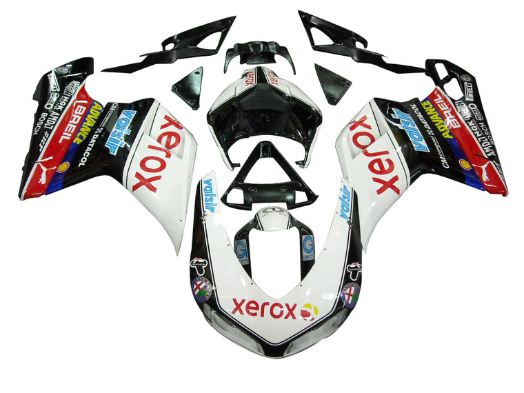 Fairings Ducati 1098 1198 848 White & Black 1098s Racing (2007-2011)
