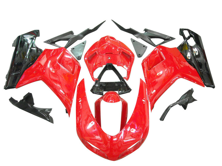 Fairings Ducati 1098 1198 848 Red & Black Racing (2007-2011)