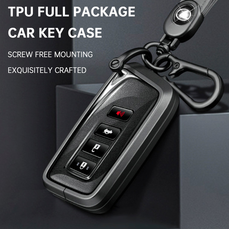 Lexus IS GS ES RX RC NX LS LX Alloy Aluminum TPU Soft Film Car Key Gray Case Cover Generic
