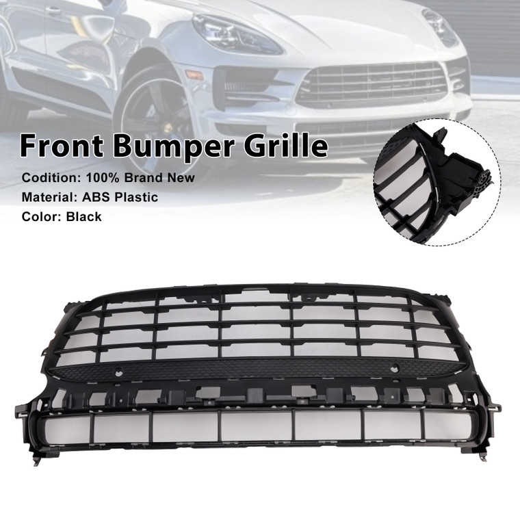 2019-2021 Porsche Macan Front Bumper Grille Black Generic